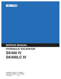 KOBELCO SK400 IV, SK400LC IV TRACKED EXCAVATOR