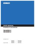 KOBELCO SK40SR-2 SK45SR-2 CRAWLER MINI EXCAVATOR