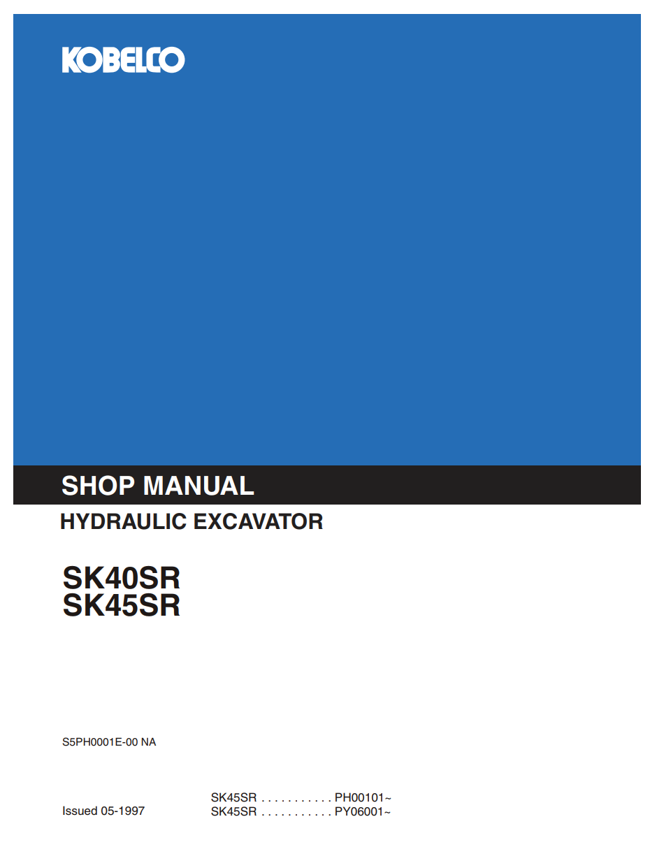 KOBELCO SK40SR SK45SR CRAWLER EXCAVATOR