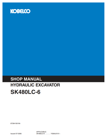 KOBELCO SK480LC-6 CRAWLER EXCAVATOR
