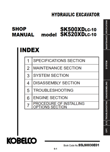 KOBELCO SK500XDLC-10, SK520XDLC-10 HYDRAULIC EXCAVATOR
