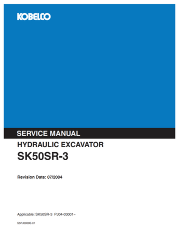 KOBELCO SK50SR-3 COMPACT EXCAVATOR