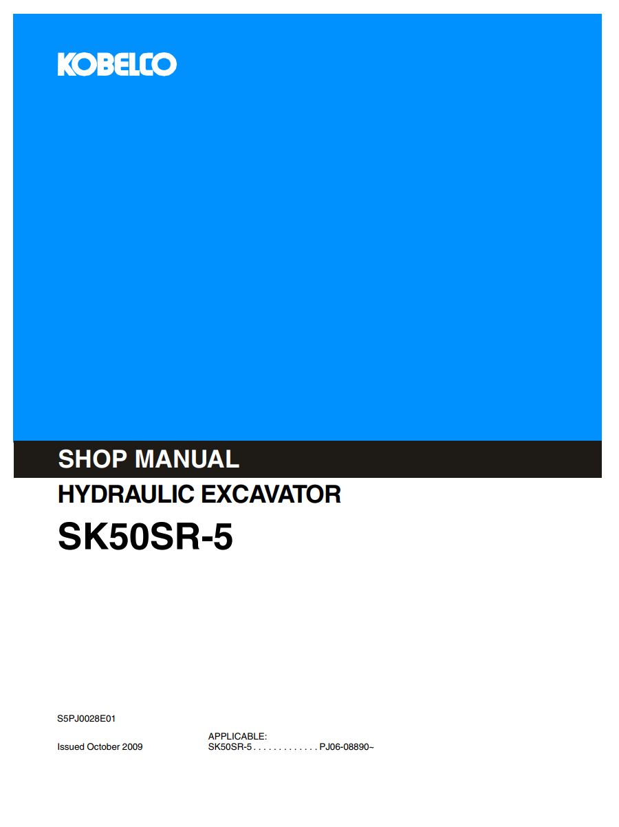 KOBELCO SK50SR-5 CRAWLER EXCAVATOR