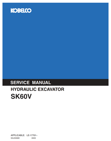 KOBELCO SK60V CRAWLER EXCAVATOR
