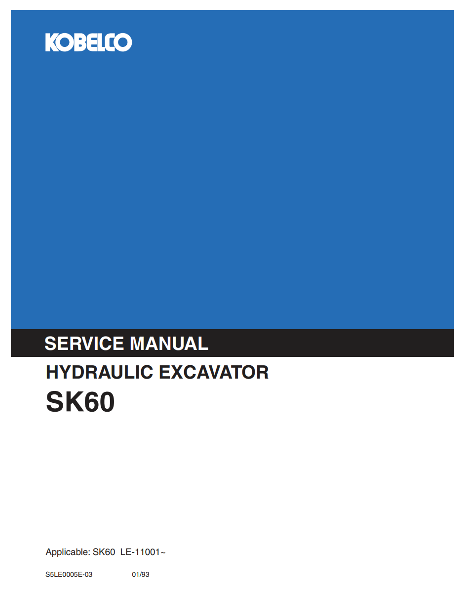 KOBELCO SK60 CRAWLER EXCAVATOR