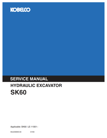 KOBELCO SK60 CRAWLER EXCAVATOR