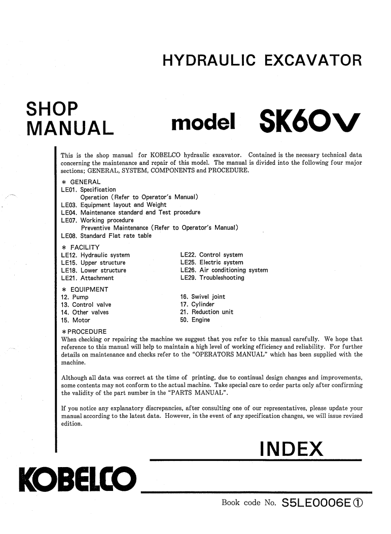 KOBELCO SK60v CRAWLER EXCAVATOR