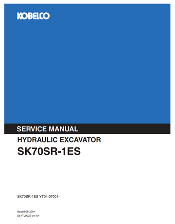KOBELCO SK70SR-1ES TRACKED EXCAVATOR