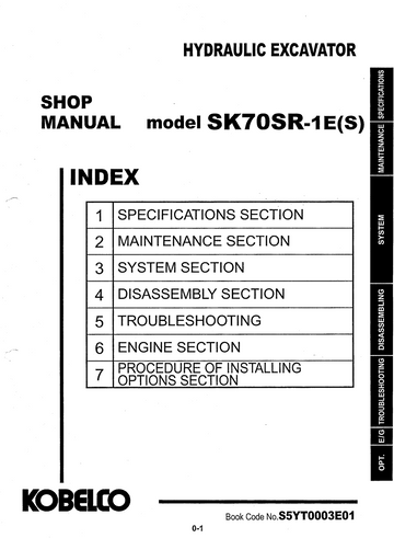 KOBELCO SK70SR-1E(S) TRACKED EXCAVATOR