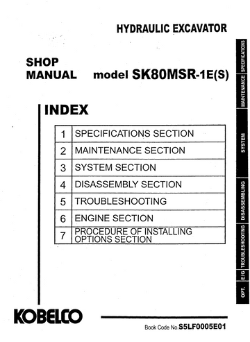 KOBELCO SK80MRS-1E(S) COMPACT EXCAVATOR