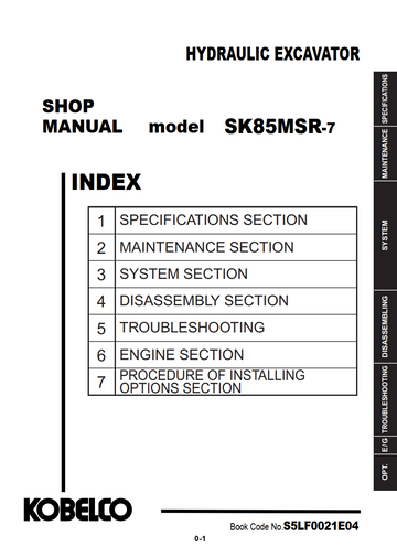 KOBELCO SK85MSR-7 TRACKED EXCAVATOR