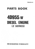 KOMATSU 4D95S-W Z SERIES DIESEL ENGINE FD SERIES FORKLIFT PARTS CATALOG
