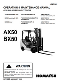 KOMATSU AX50 BX50 SERIES MAINTENANCE MANUAL