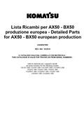 KOMATSU AX50 BX50 SERIES PARTS CATALOG