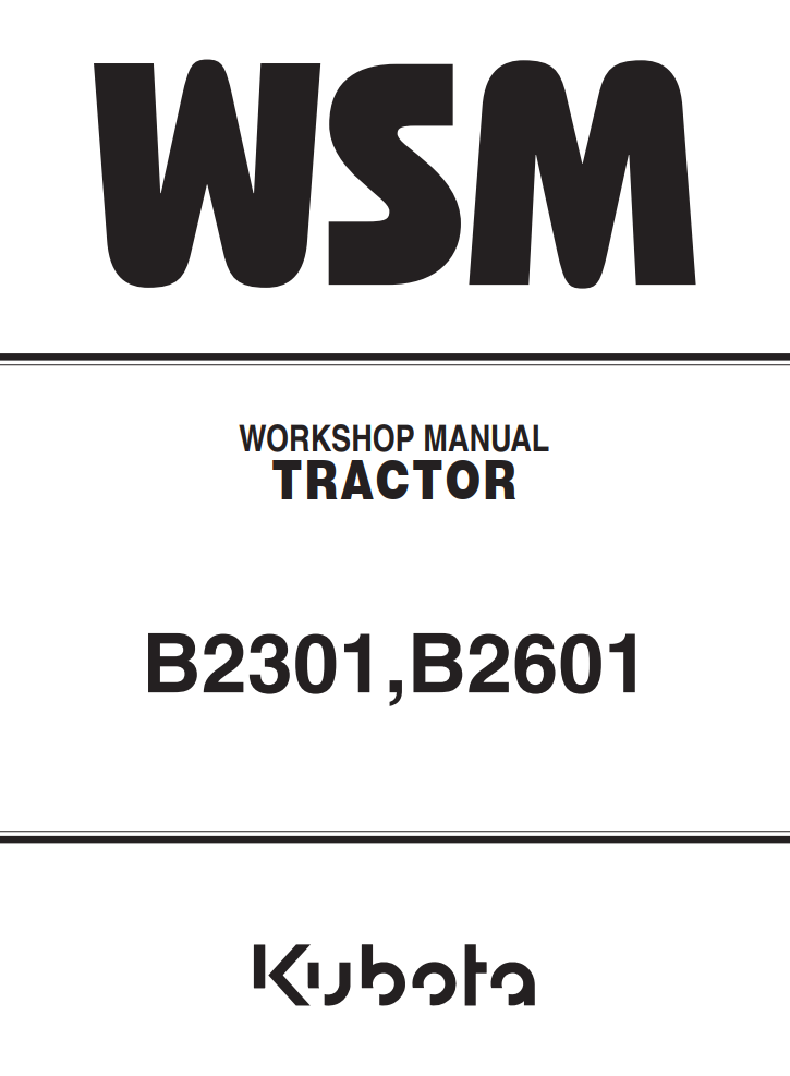 KUBOTA B2301 B2601 TRACTOR