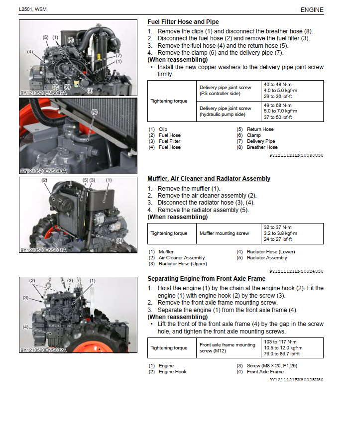 KUBOTA L2501 L2800 L3400 TRACTOR