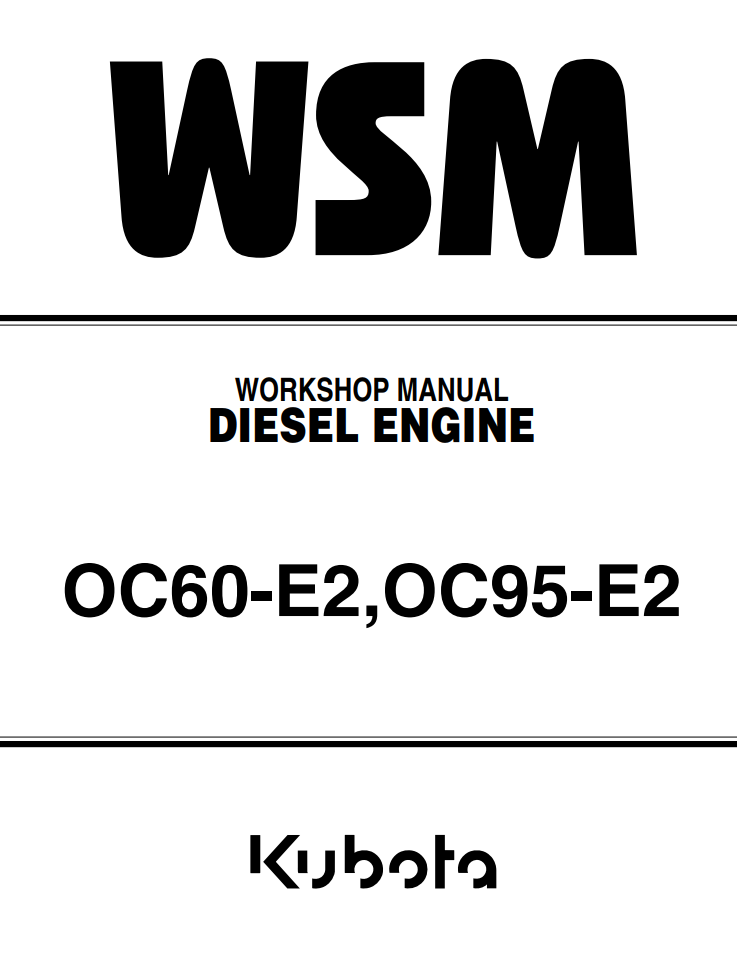 KUBOTA OC SERIES 6-10HP DIESEL ENGINE