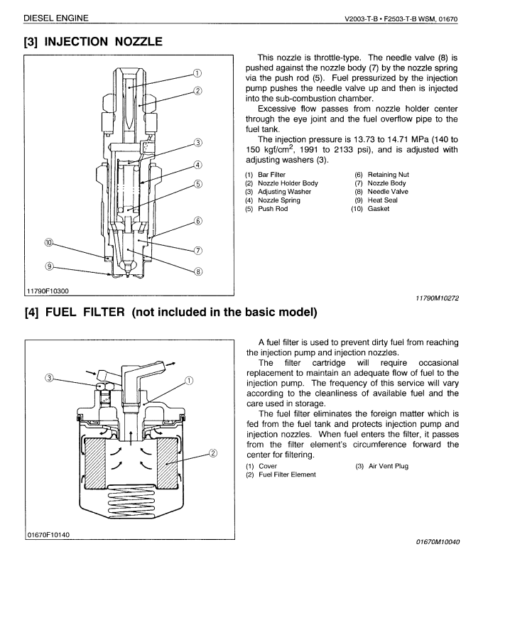 KUBOTA V2003 F2503 DIESEL ENGINE