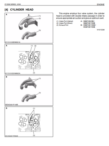 KUBOTA V2607 V3007 V3307 07-E3B SERIES DIESEL ENGINE