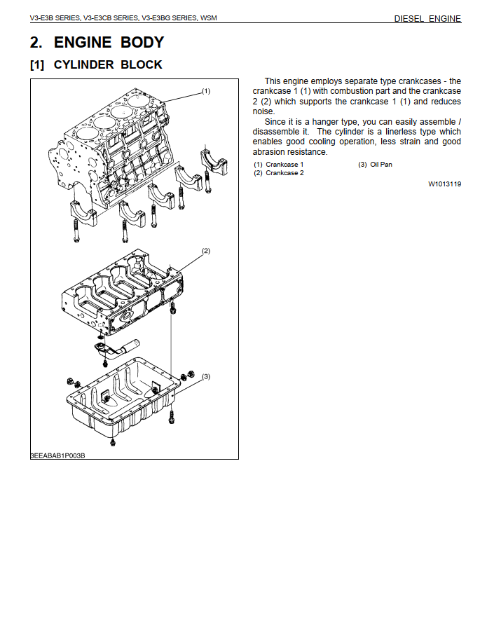 KUBOTA V3300 V3600 V3800 SERIES DIESEL ENGINE