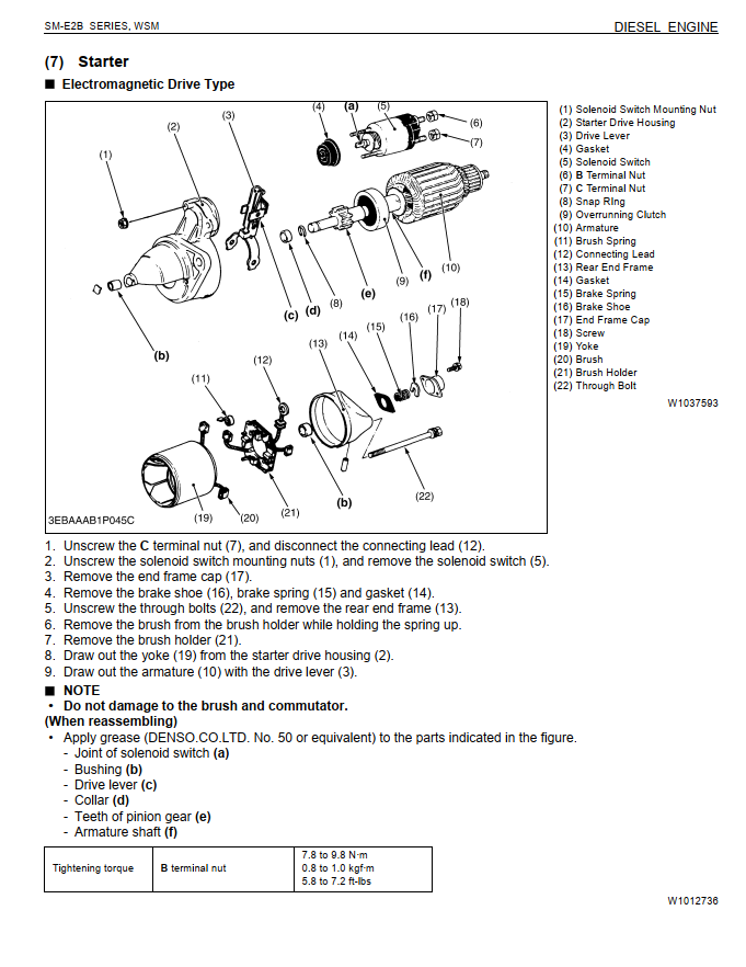 KUBOTA Z482 Z602 D662 D722 D782 D902 E2B E3B DIESEL ENGINE