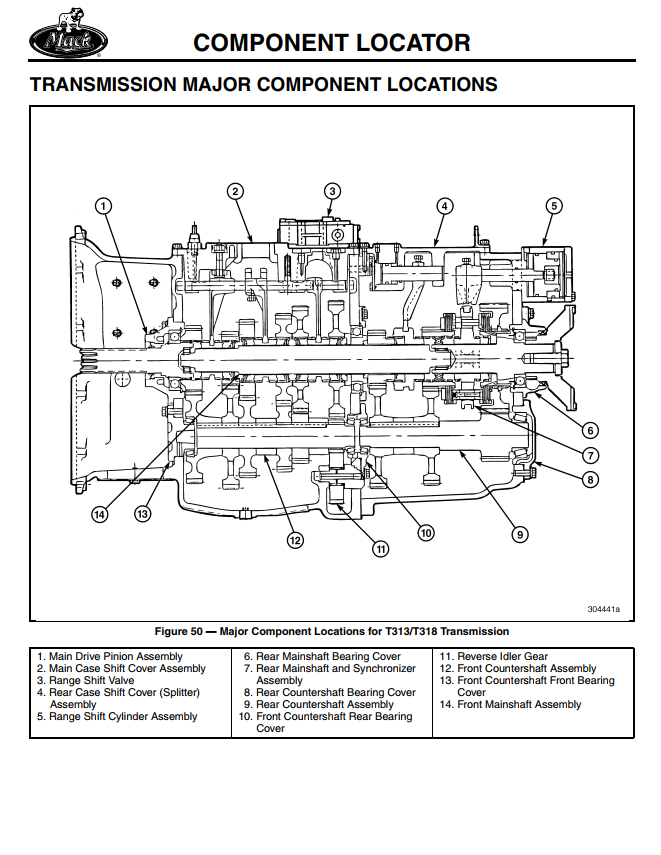 MACK T310 T313 T318 MAXITORQUE ES TRANSMISSIONS