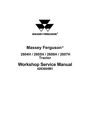 MASSEY FERGUSON 2604H 2605H 2606H 2607H TRUCK