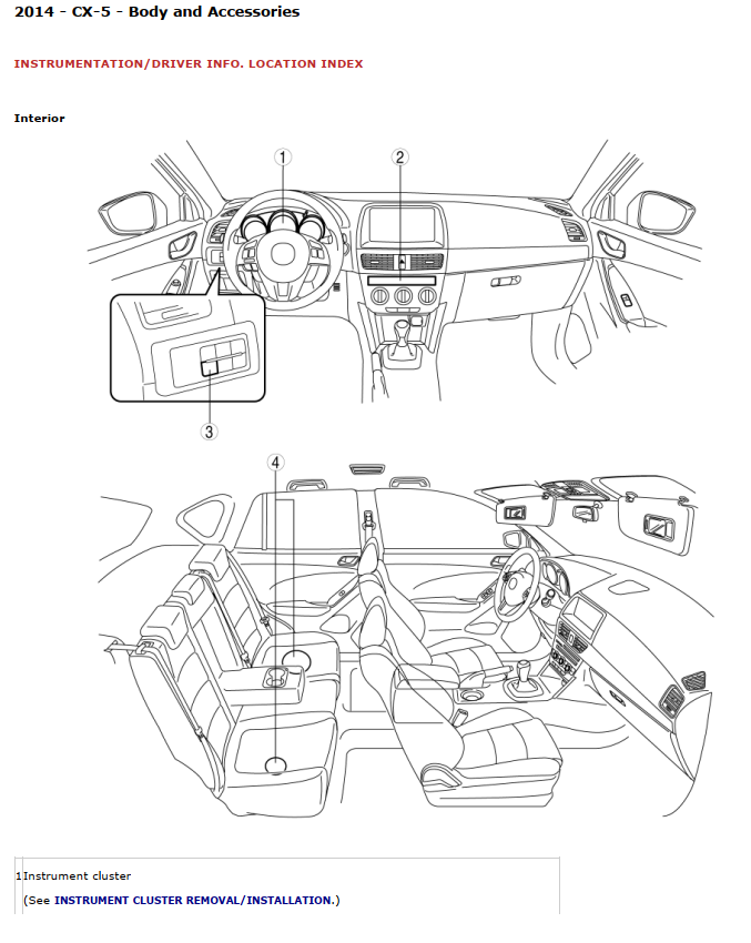MAZDA CX-5 CX5 KE SERIES 2.0L 2.5L 2012-2014