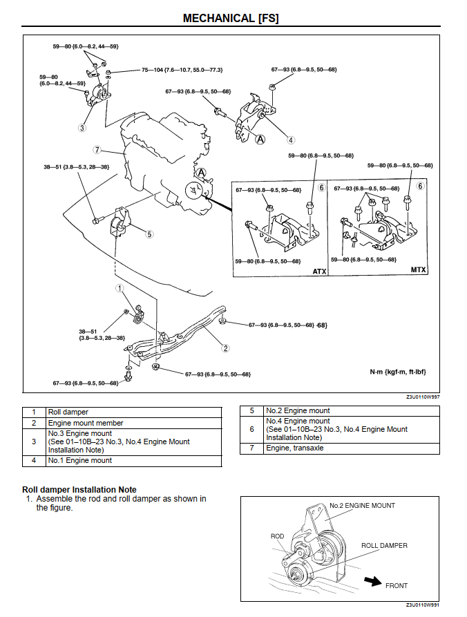 MAZDA PROTEGE 323 1.6L 2.0L ZM FS 1998-2003