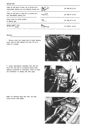 MERCEDES BENZ W201 M102 M103 OM601 OM602