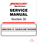 MERCURY MERCRUISER 8.1L 496CID # NUMBER 30