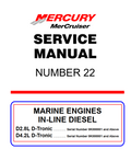 MERCURY MERCRUISER D2.8L D4.2L D-TONIC #22 MARINE ENGINE