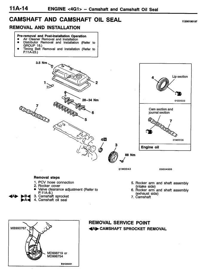 MITSUBISHI MIRAGE COLT LANCER 1.3L 1.5L 1.6L 1996-2002