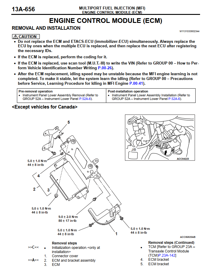 MITSUBISHI MIRAGE LA 1.2L 2014-2017 PETROL