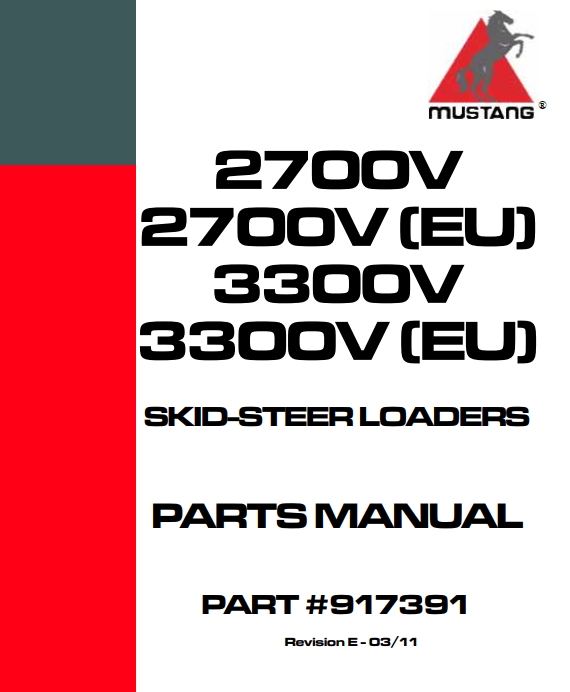MUSTANG 2700V 3300V SKID STEER LOADER