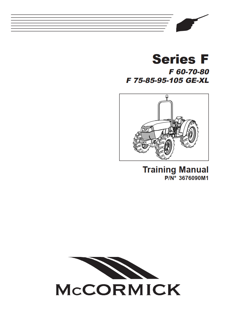 McCORMICK F 60-70-80, F 75-85-95-105 GE-XL SERIES F TRACTOR