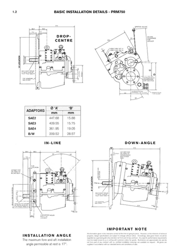 NEWAGE PRM MARINE GEARBOX TRANSMISSIONS
