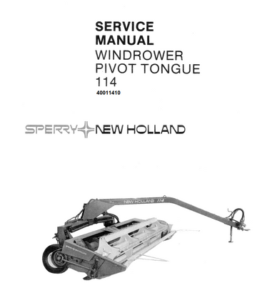 NEW HOLLAND 114 &amp; 116 PIVOT TONGUE WINDROWER MOWER