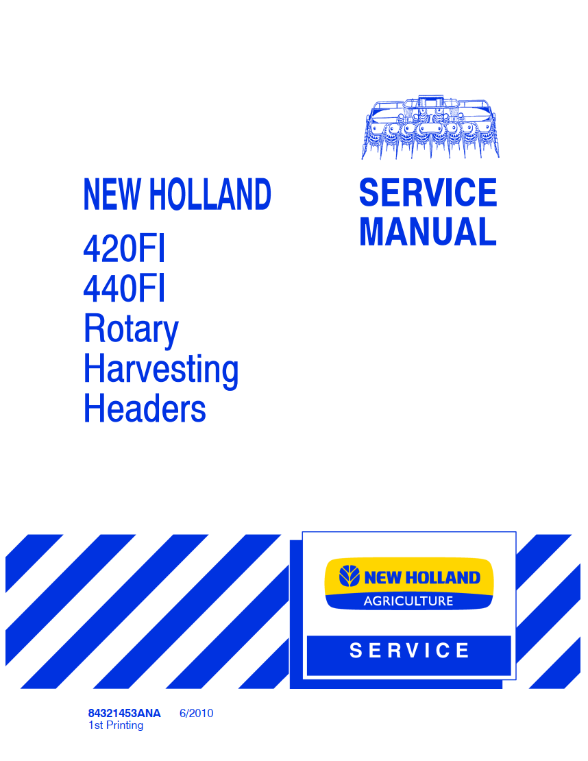 NEW HOLLAND 420FI 440FI ROTARY HARVESTING HEADERS