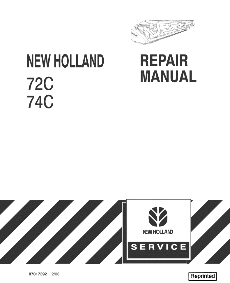 NEW HOLLAND 72C 74C GRAIN HEADER