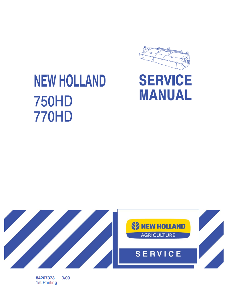 NEW HOLLAND 750HD &amp; 770HD DISC MOWER AUGER HEADERS