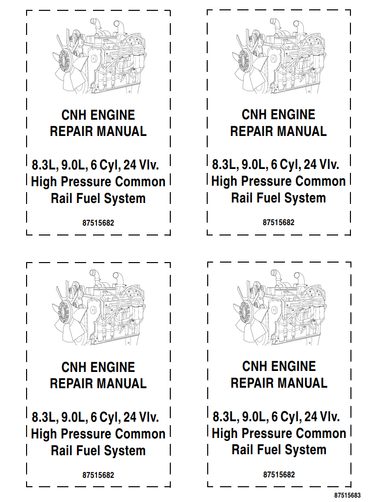 NEW HOLLAND 8.3 AND 9L 6 CYLINDER 24 VALVE CNH ENGINE