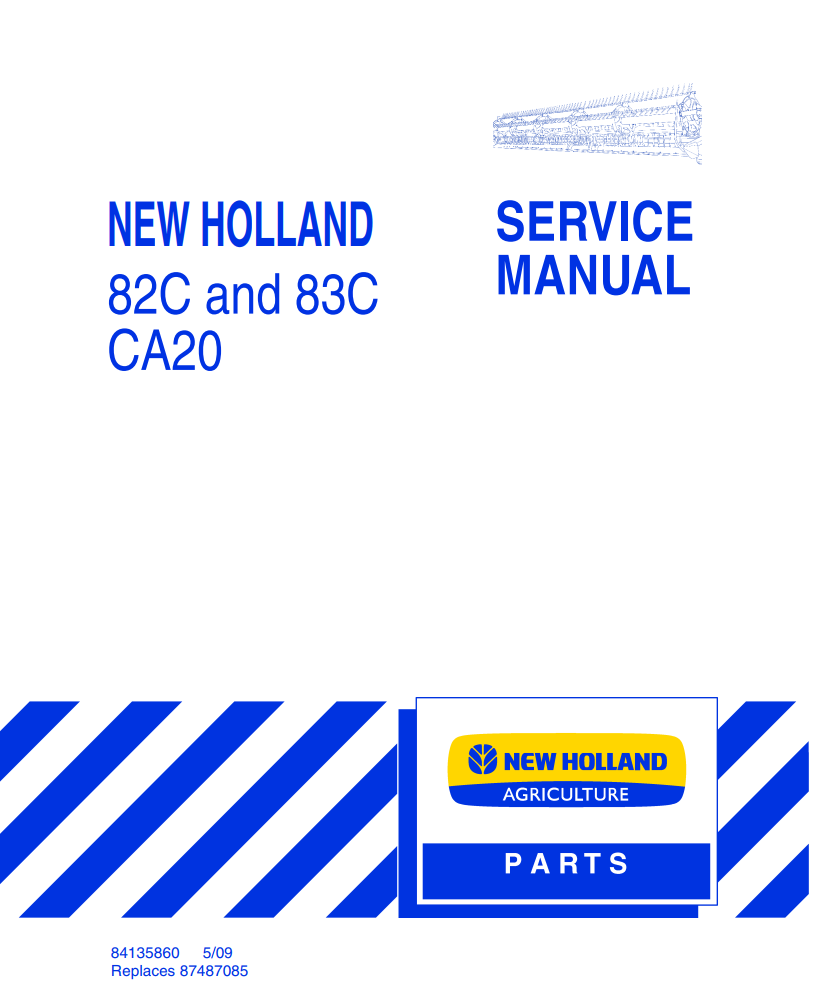 NEW HOLLAND 82C 83C DRAPER HEADER CA20 COMBINE