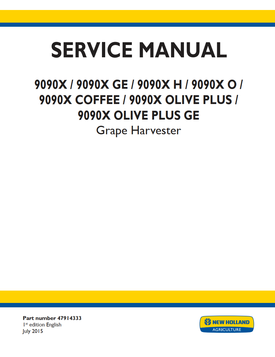 NEW HOLLAND 9090 X GE X H X COFFEE OLIVE PLUS GRAPE HARVESTER