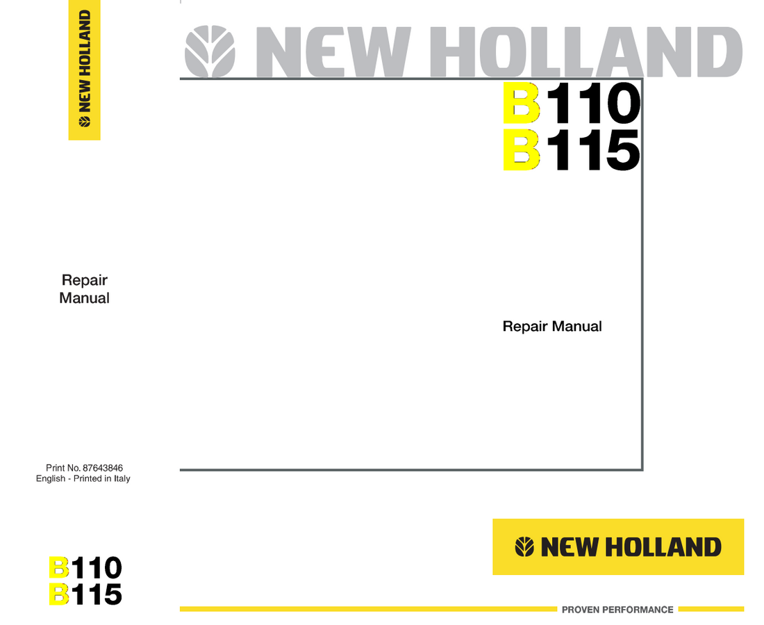 NEW HOLLAND B110 B115