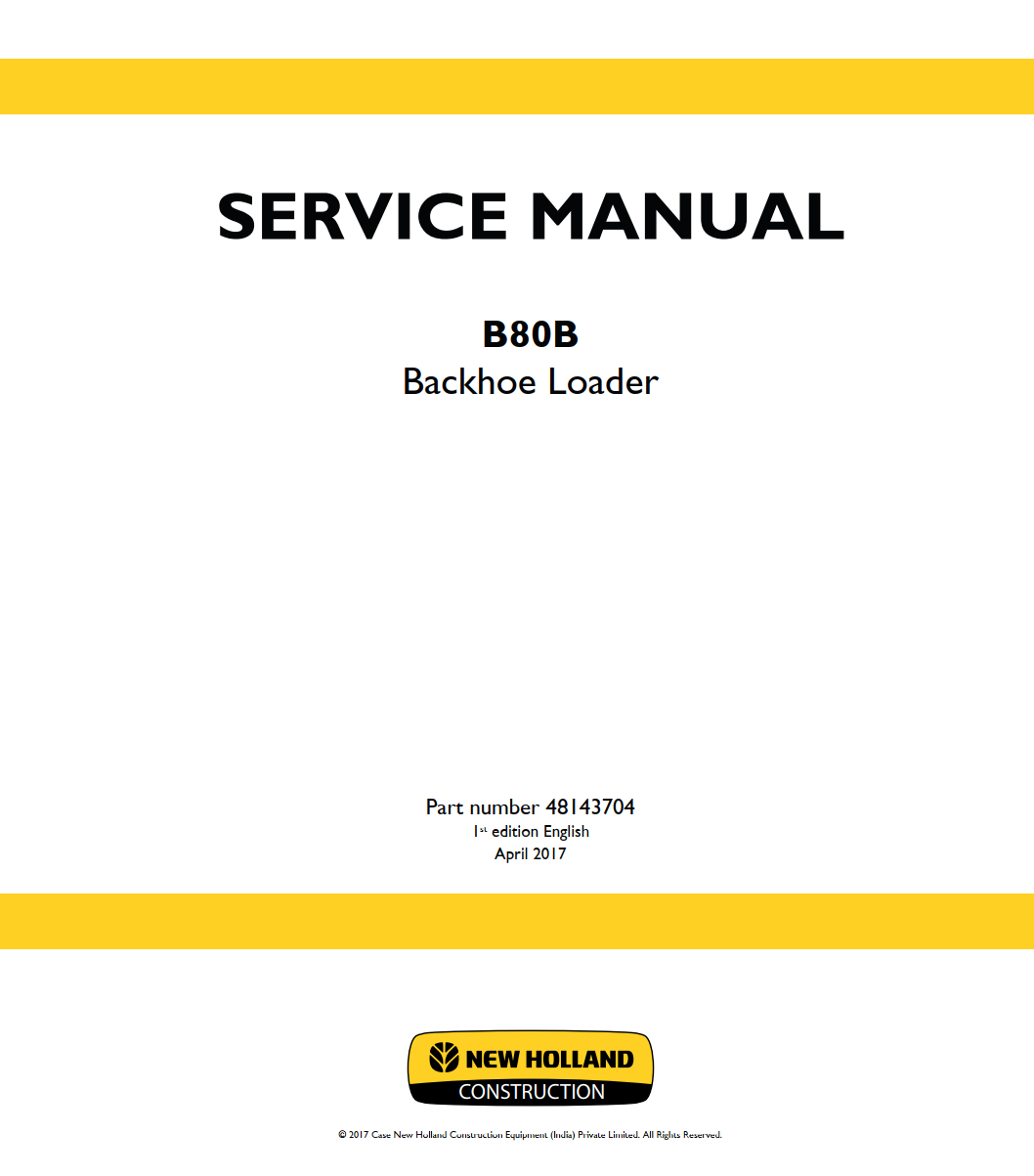 NEW HOLLAND B80B BACKHOE LOADER