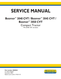 NEW HOLLAND BOOMER 3040 CVT/BOOMER, 3045 CVT/BOOMER, 3050 CVT