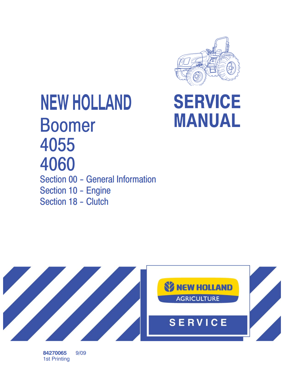 NEW HOLLAND BOOMER 4055 BOOMER 4060 DIESEL TRACTOR