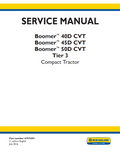 NEW HOLLAND BOOMER 40D 45D 50D CVT TIER 3 COMPACT TRACTOR