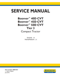 NEW HOLLAND BOOMER 40D 45D 50D CVT TIER 3 ENGINE, TRANSMISSION